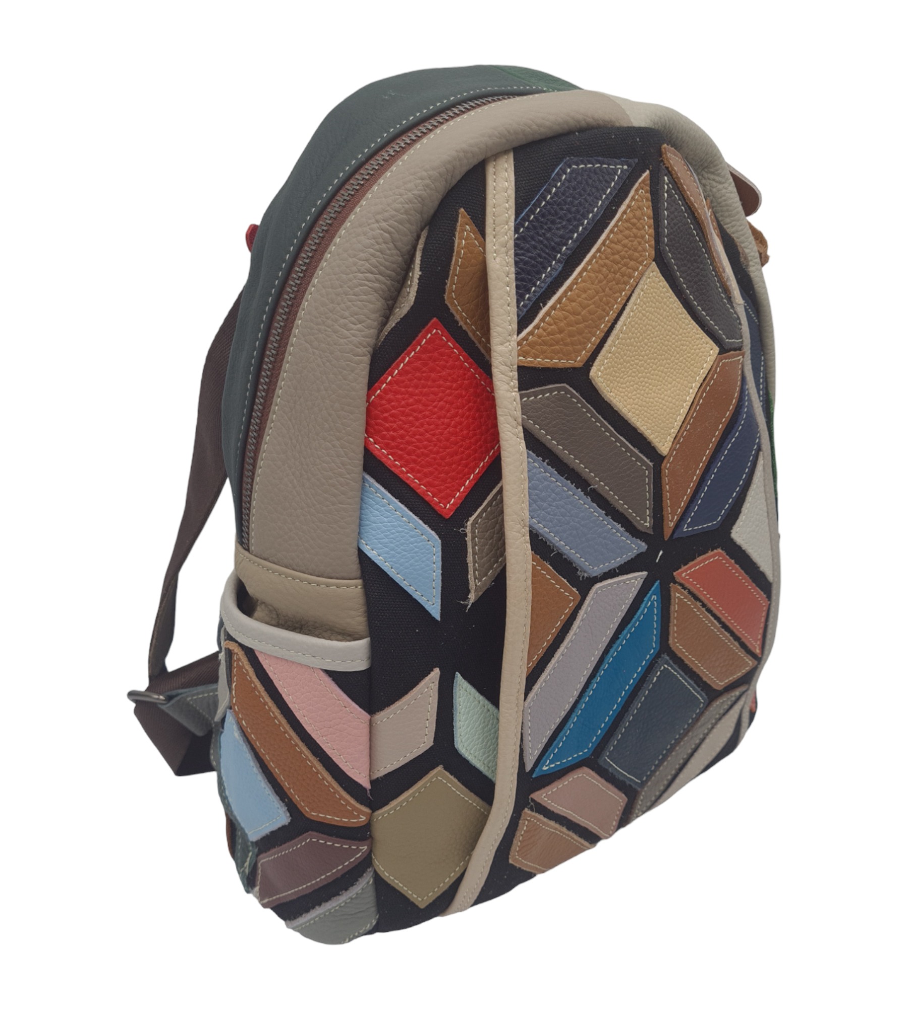 Rucsac Dama Piele Naturala Multicolor Jasmine 9930