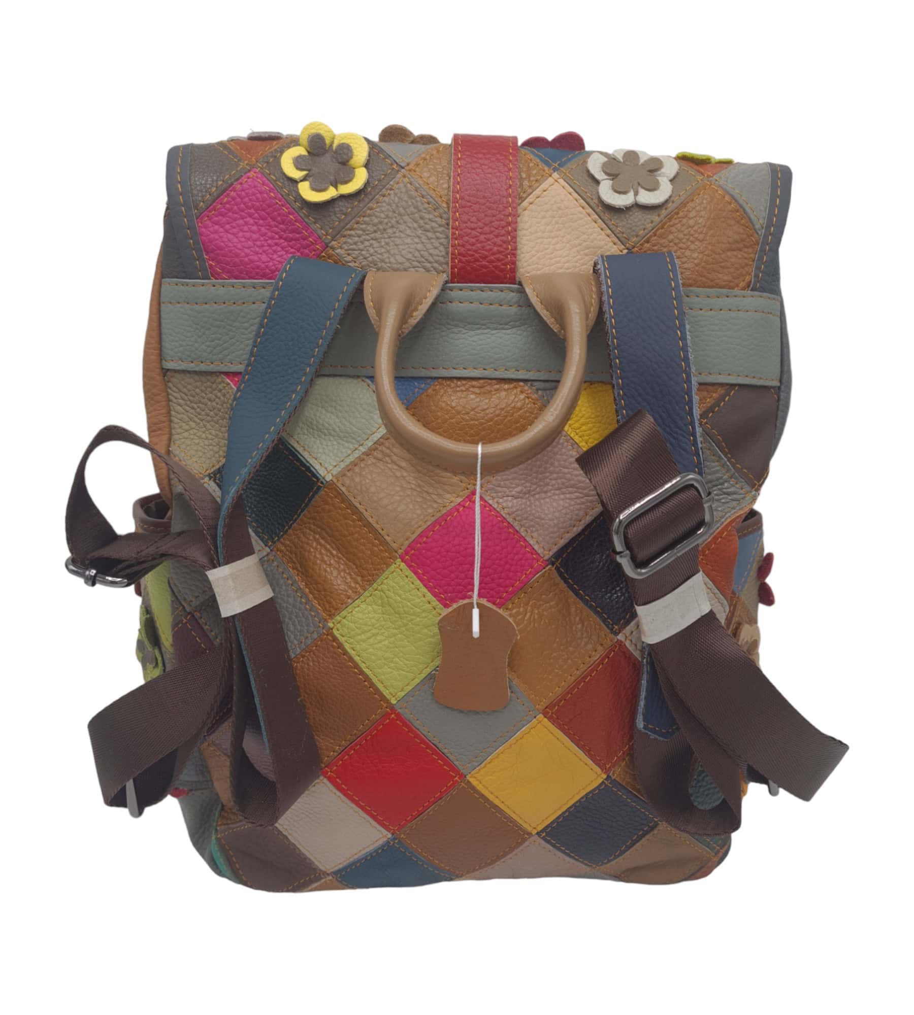 Rucsac dama piele naturala multicolor Jasmine 6822