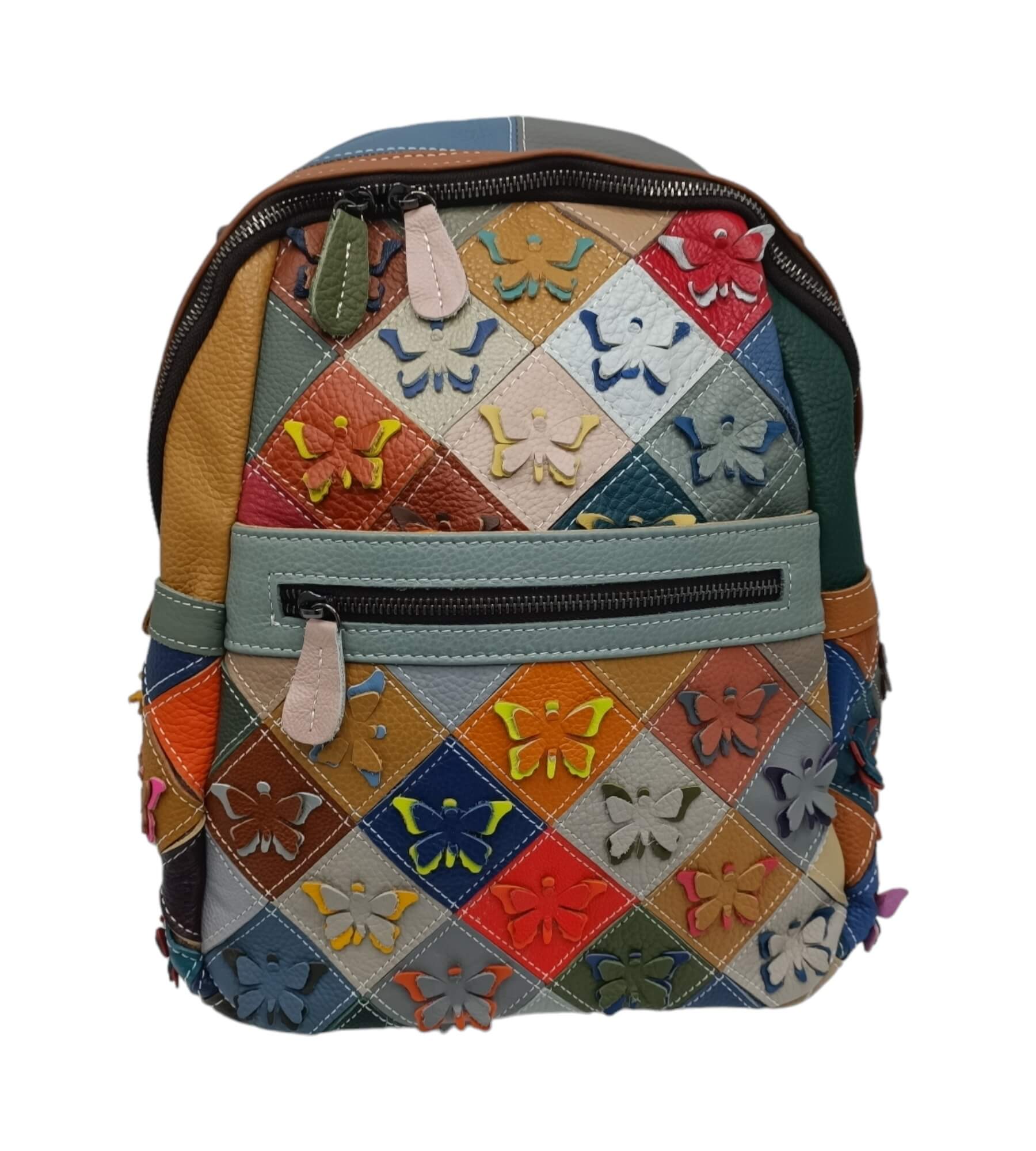 Rucsac Dama Piele Naturala Multicolor Jasmine