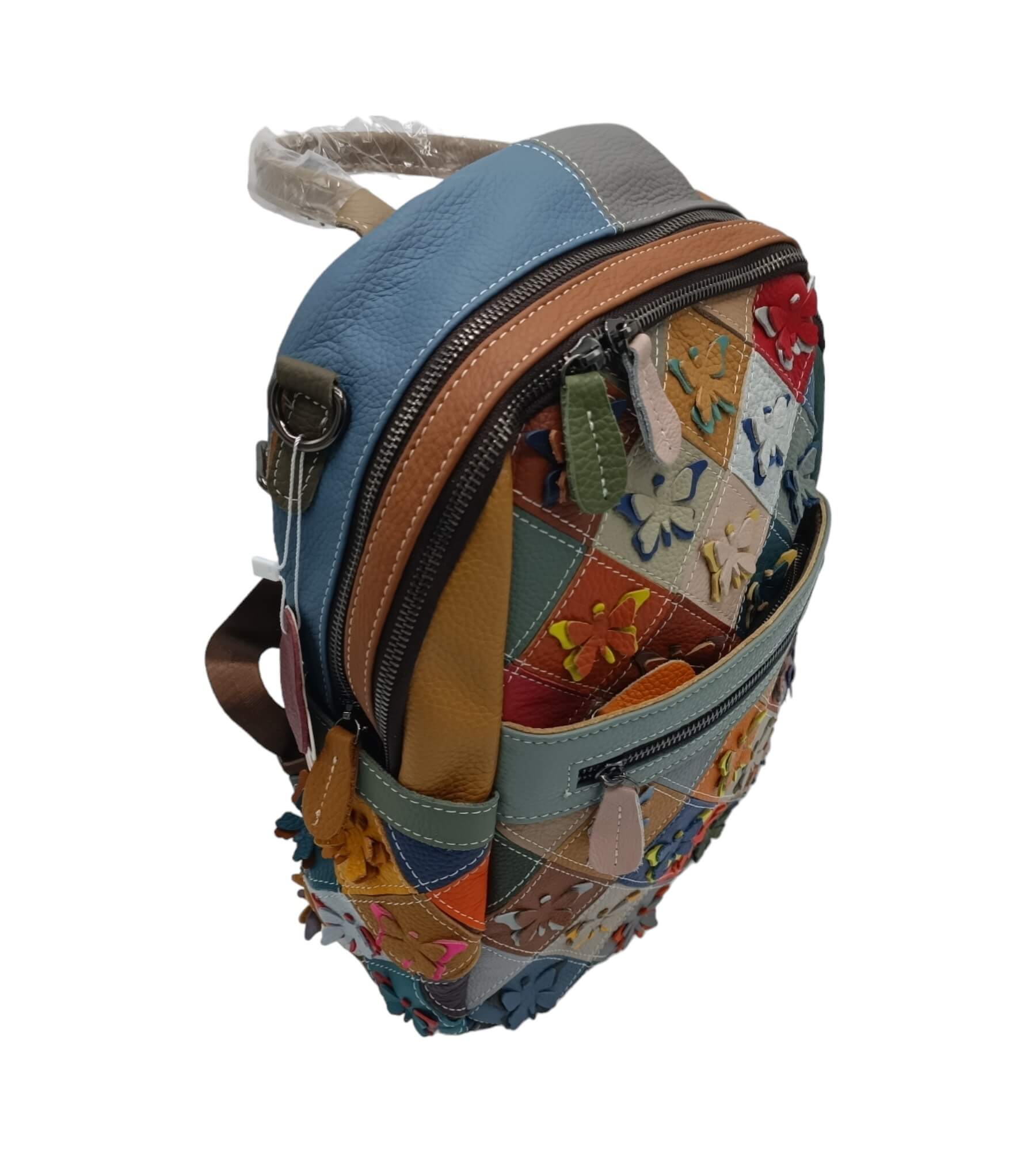 Rucsac Dama Piele Naturala Multicolor Jasmine