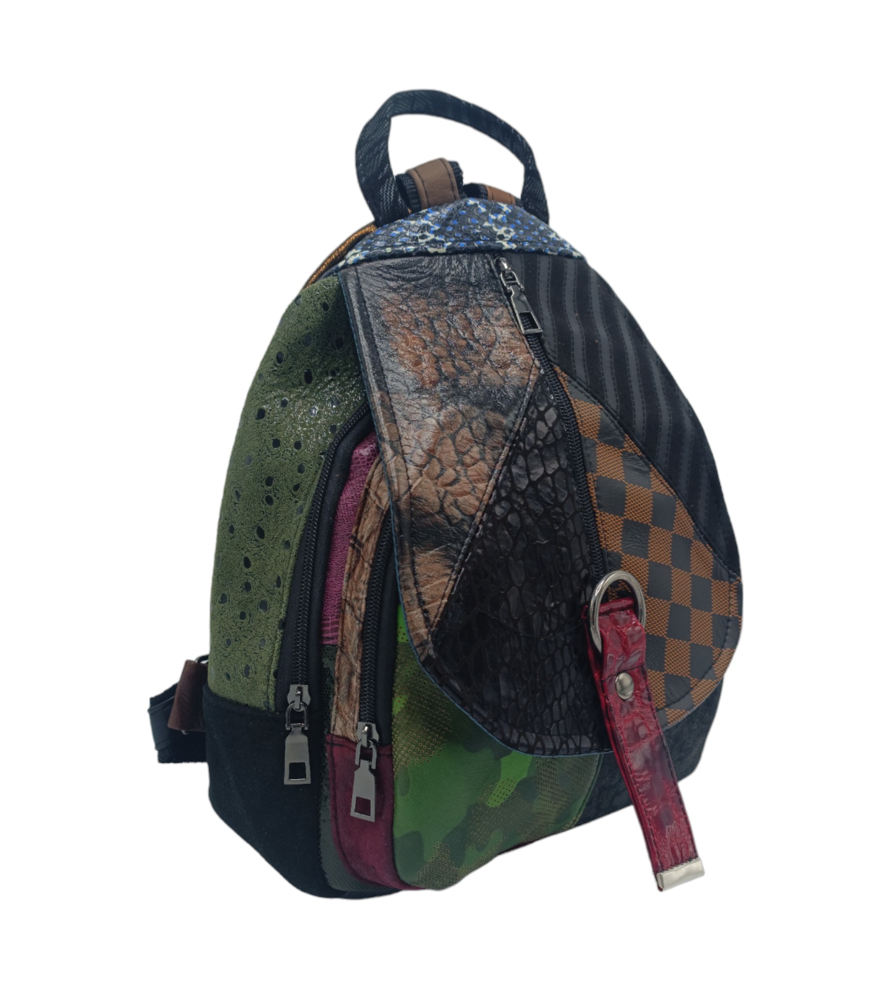 rucsac dama piele naturala multicolor