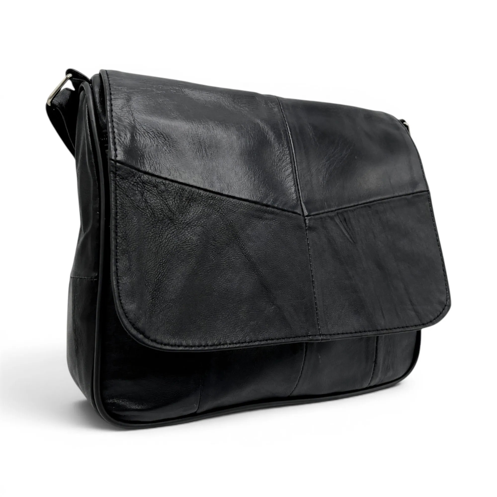 Geantă Damă crossbody Lucia R45-N4 – piele naturală, negru elegant