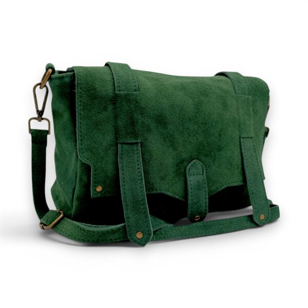 Geantă de umăr verde din piele eco, stil casual și elegant pentru accesorii zilnice.