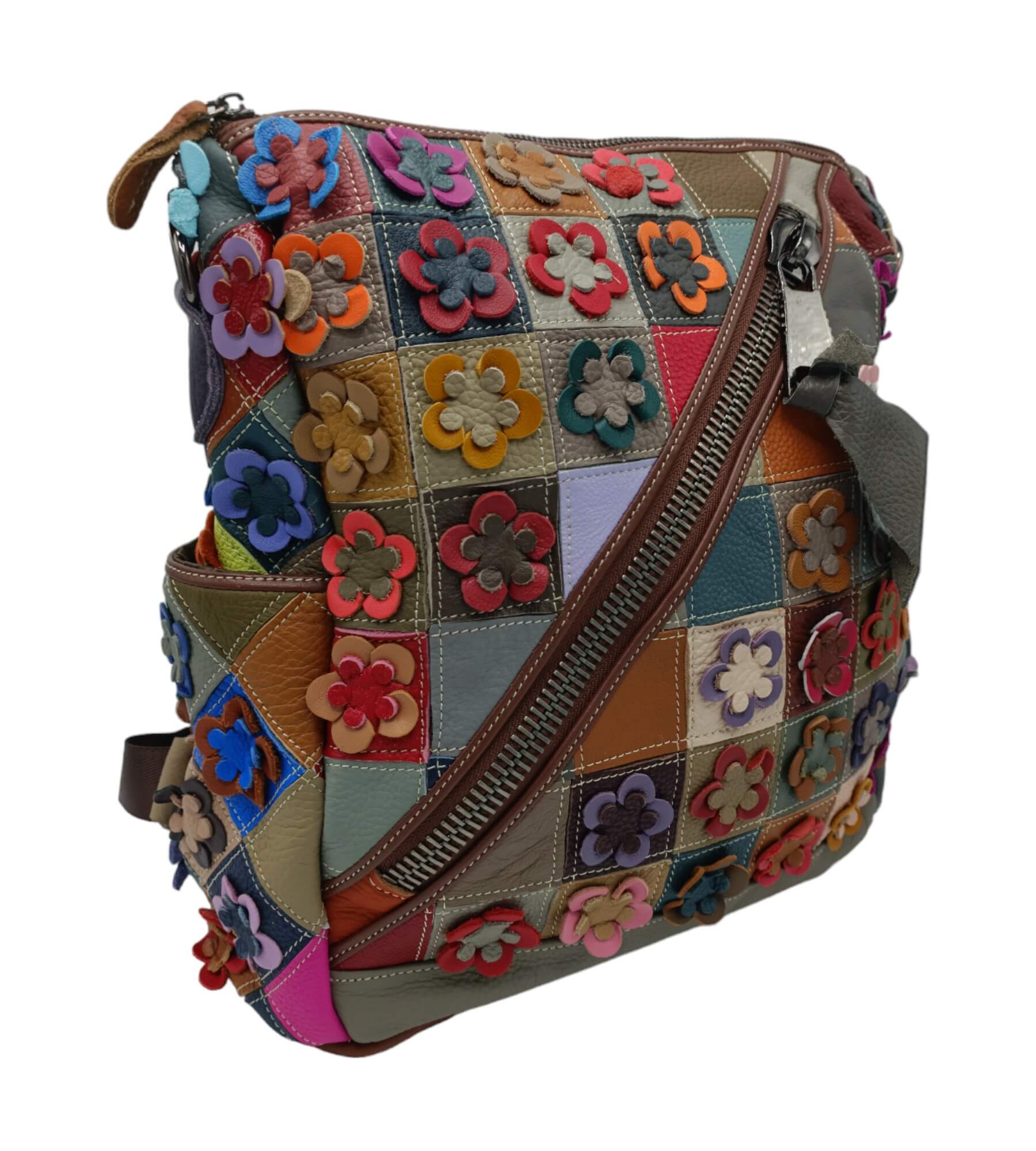 Rucsac Dama Multicolor Piele Naturala Jasmine