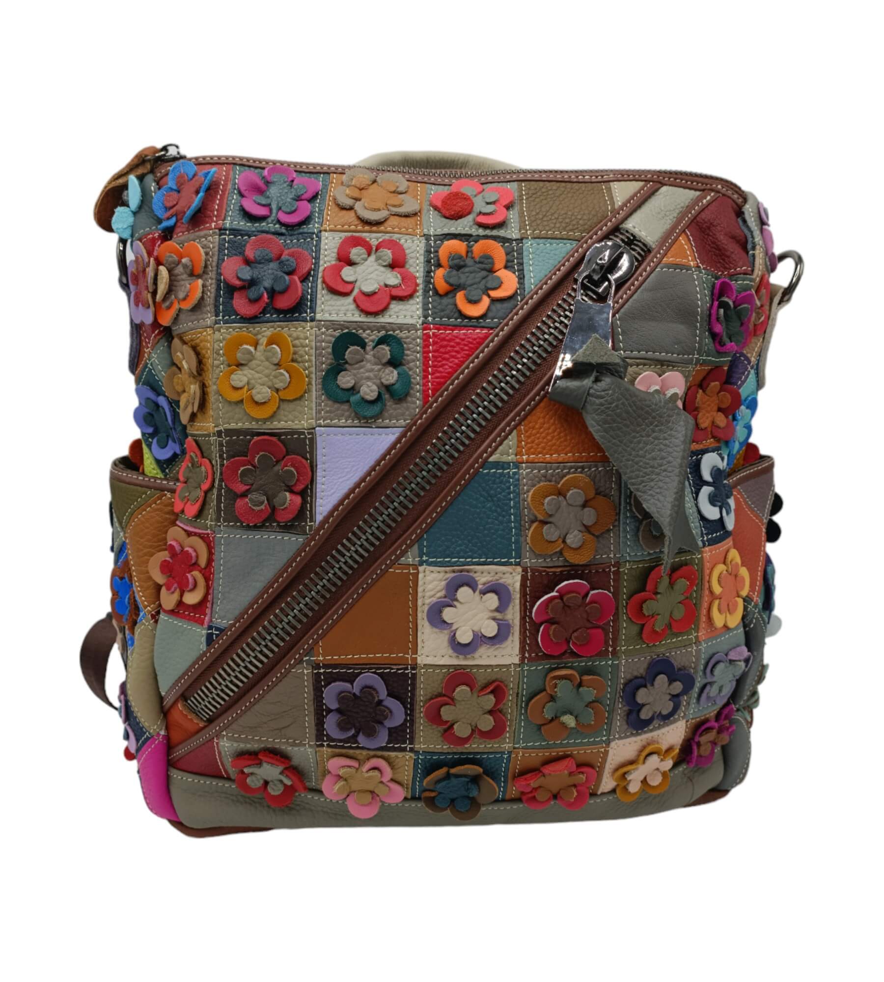 Rucsac Dama Multicolor Piele Naturala Jasmine