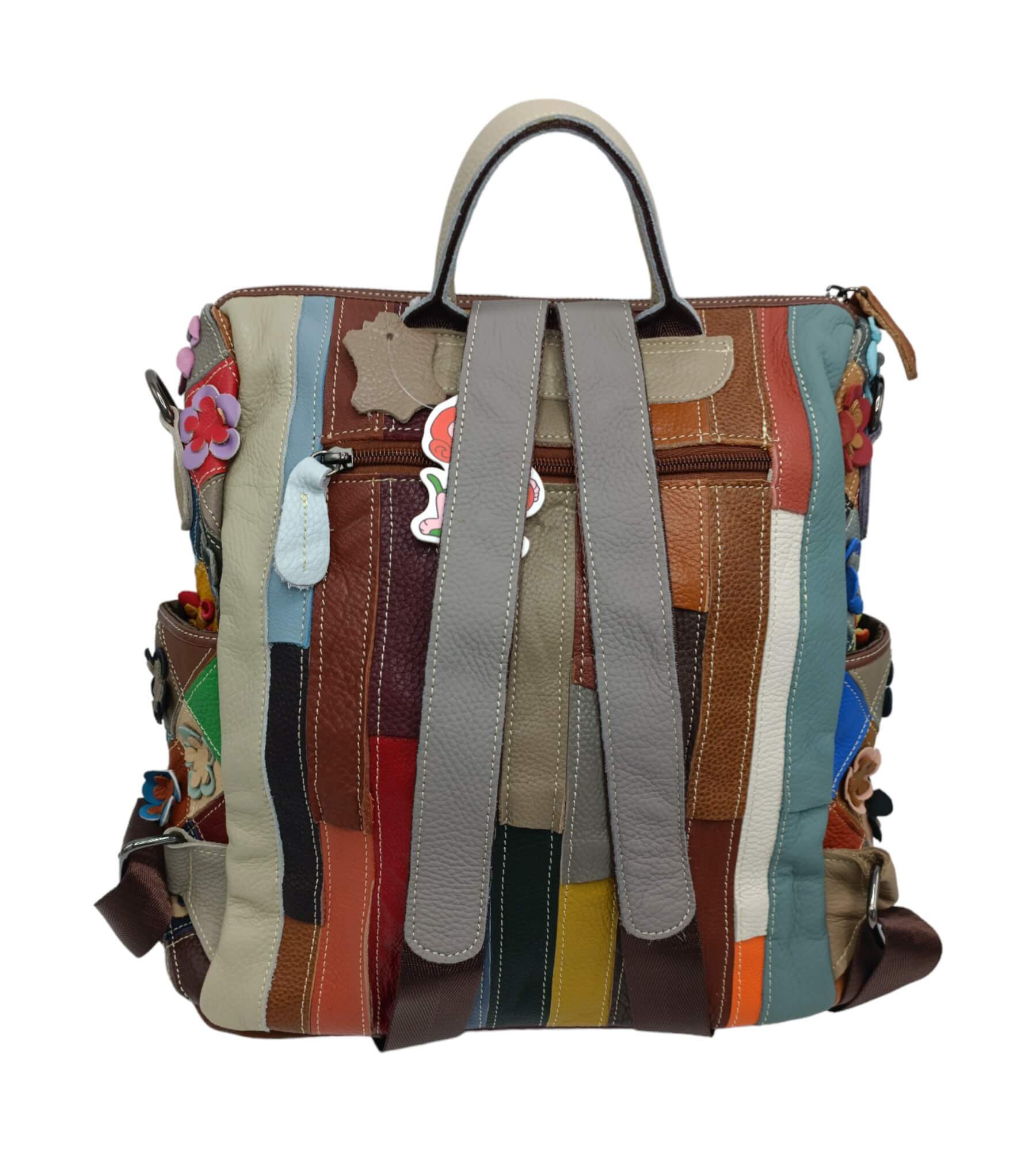 Rucsac Dama Multicolor Piele Naturala Jasmine