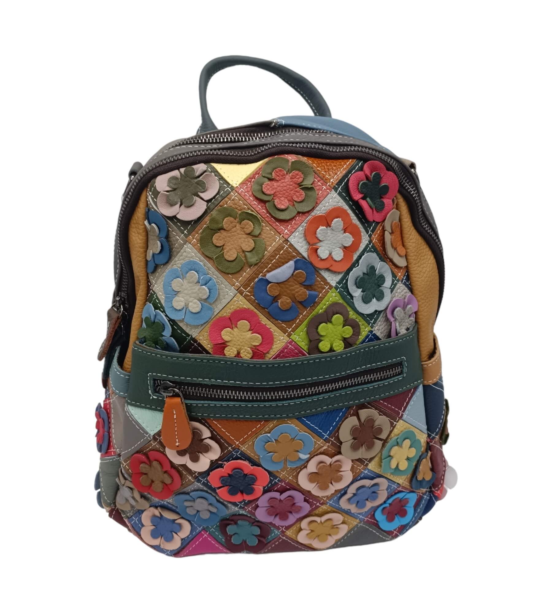 Rucsac Dama Piele Naturala Multicolor Jasmine