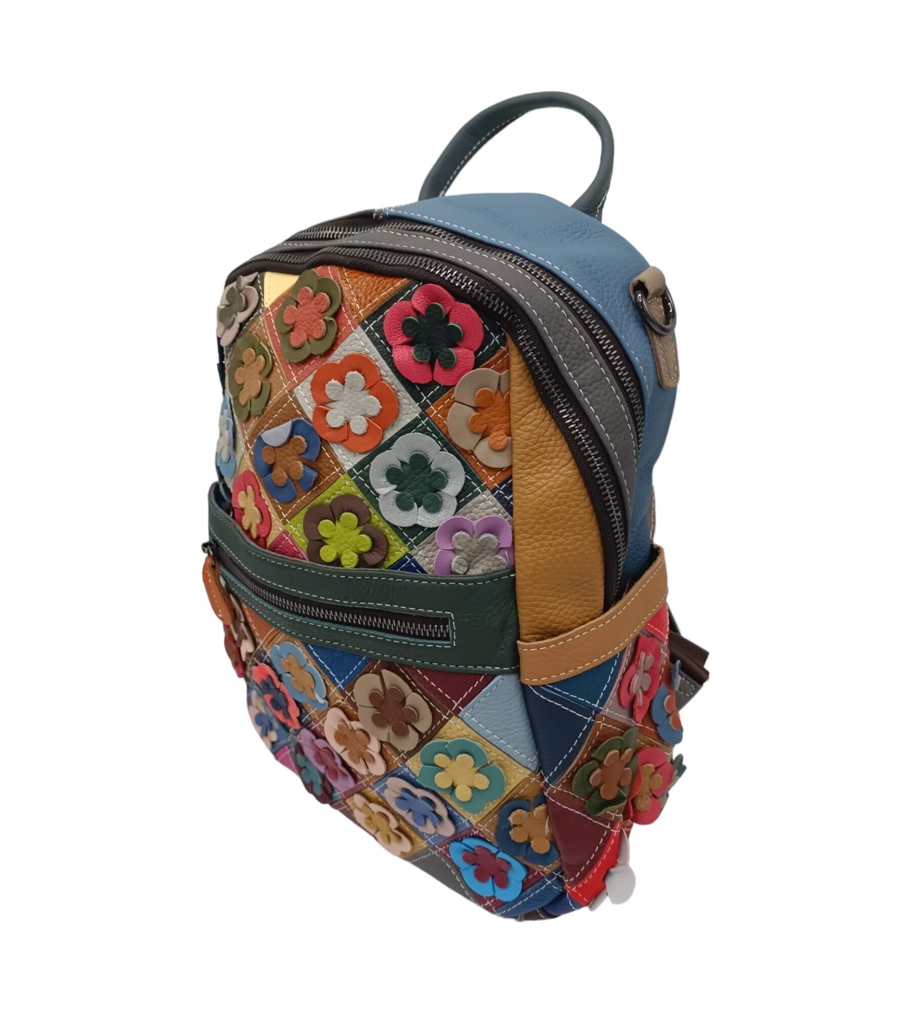 Rucsac Dama Piele Naturala Multicolor Jasmine