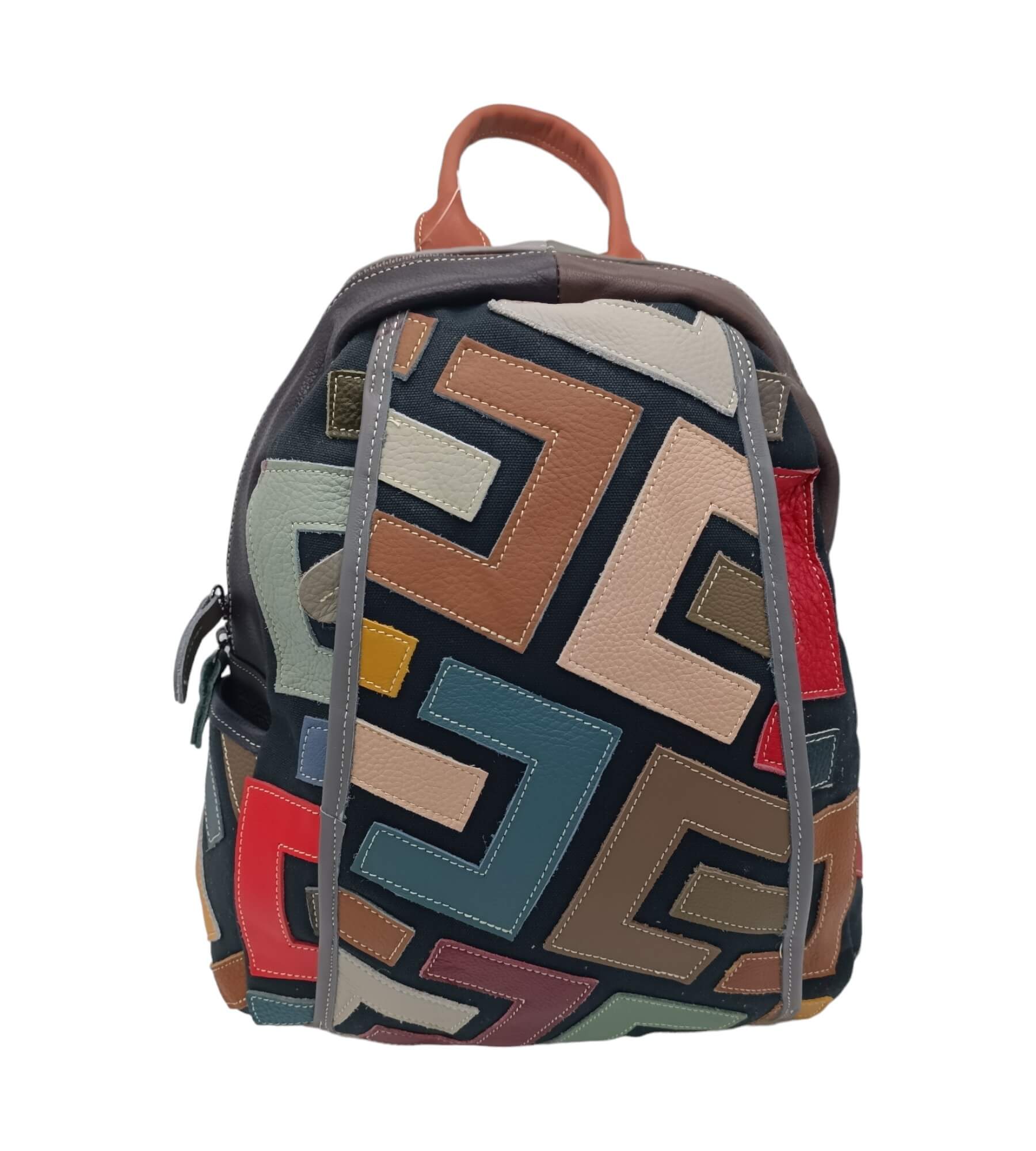 Rucsac Dama Piele Naturala Multicolor Jasmine 9930