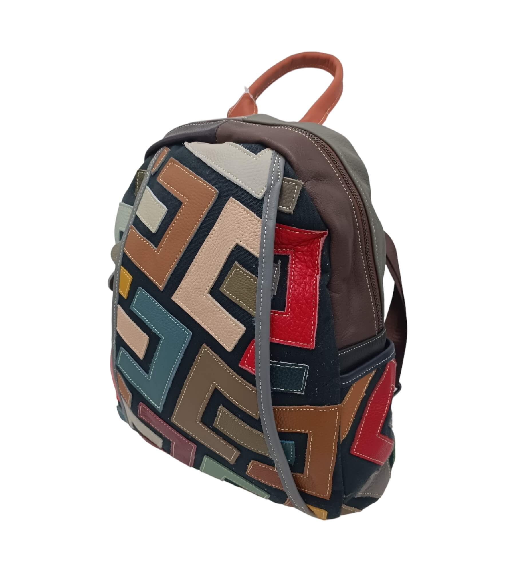 Rucsac Dama Piele Naturala Multicolor Jasmine 9930