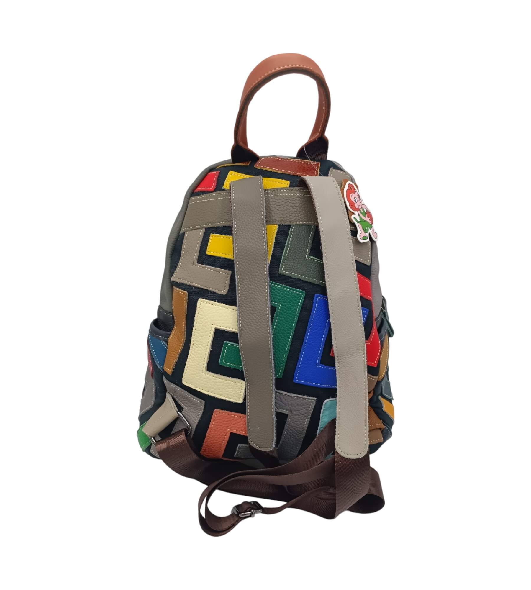 Rucsac Dama Piele Naturala Multicolor Jasmine 9930