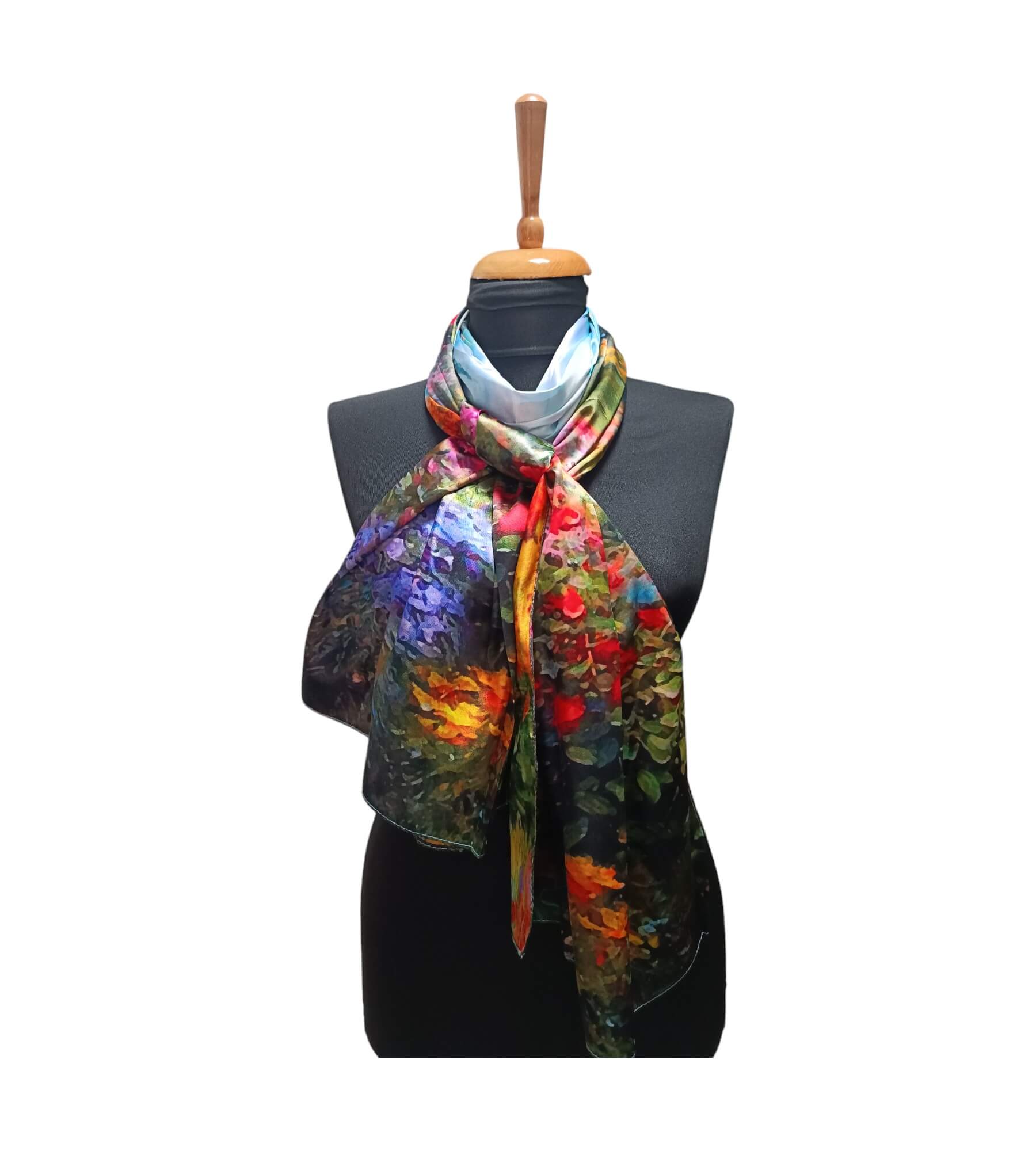 Esarfa Cu 2 Fețe – Matase 100%, 180 X 68 Cm, Model Nature ESX16, diferite culori