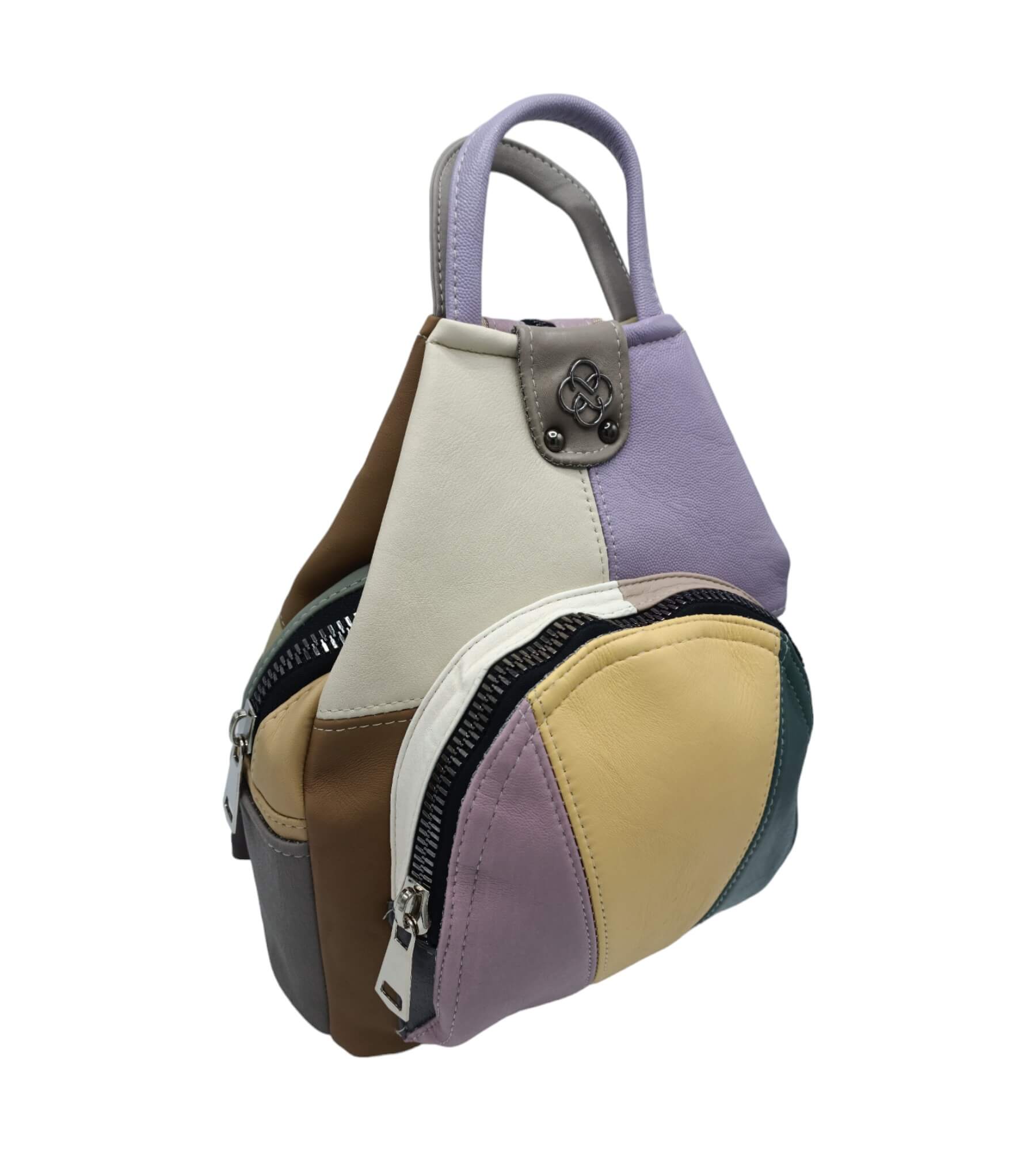 Rucsac dama- piele naturala multicolor- R91-30- (1) Rucsac dama- piele naturala multicolor- R91-30-