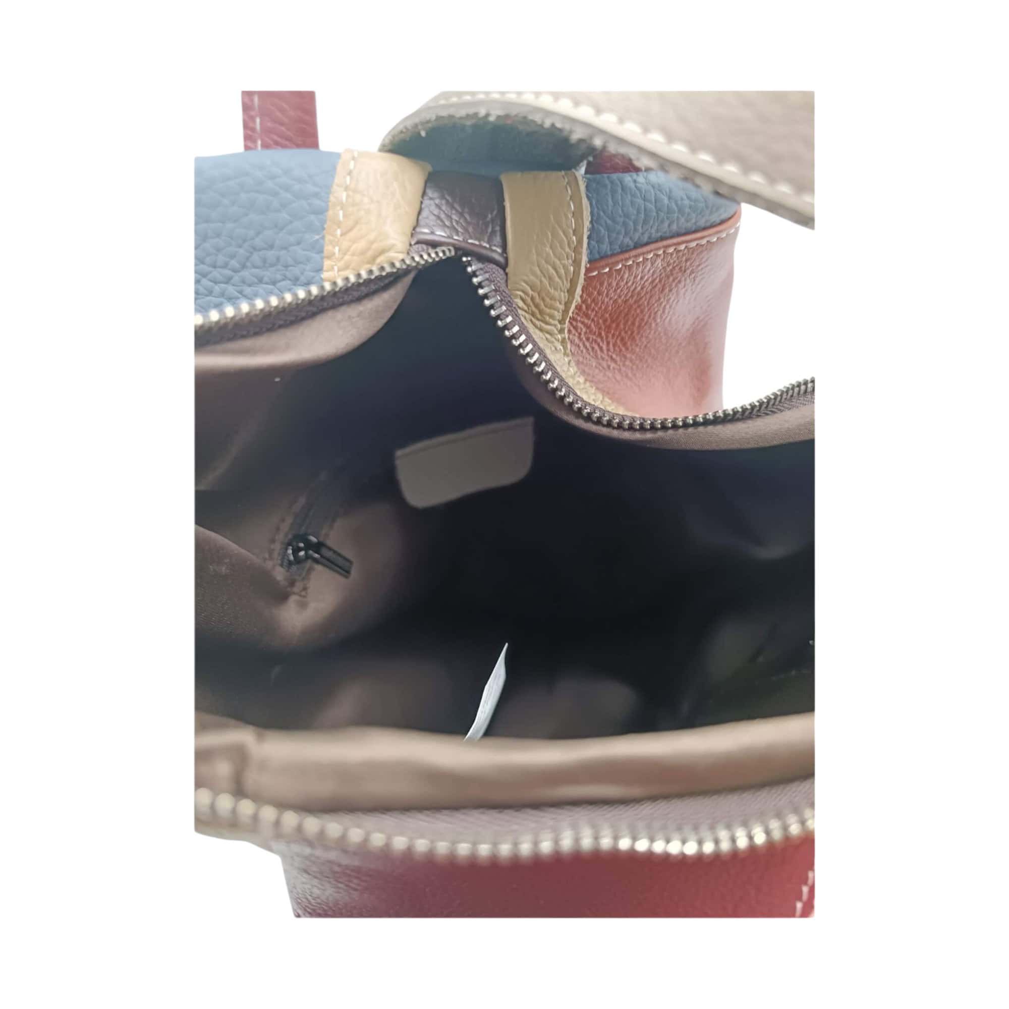 Rucsac Damă Jasmine 018-4, Piele Naturală, Multicolor
