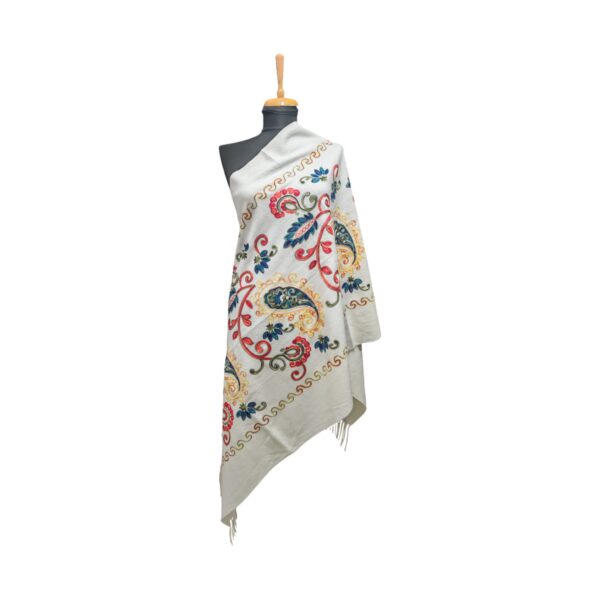 Fular Imperial Elegance- lână 100%-brodat, dimensiuni 70 cm x 180 cm, diferite culori