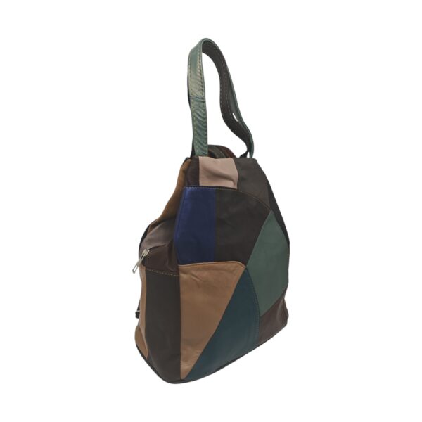 Rucsac dama, piele naturala, multicolor R60-113-