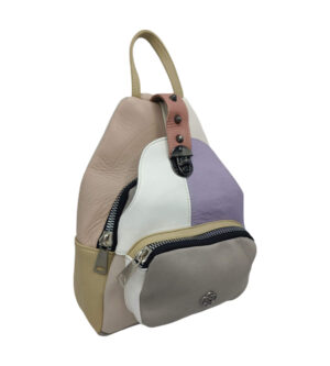 Rucsac dama, piele naturala, multicolor R85-200-