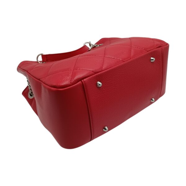 Geanta Belle Monique JQ34, Piele Naturala Italia, culoare Rosu