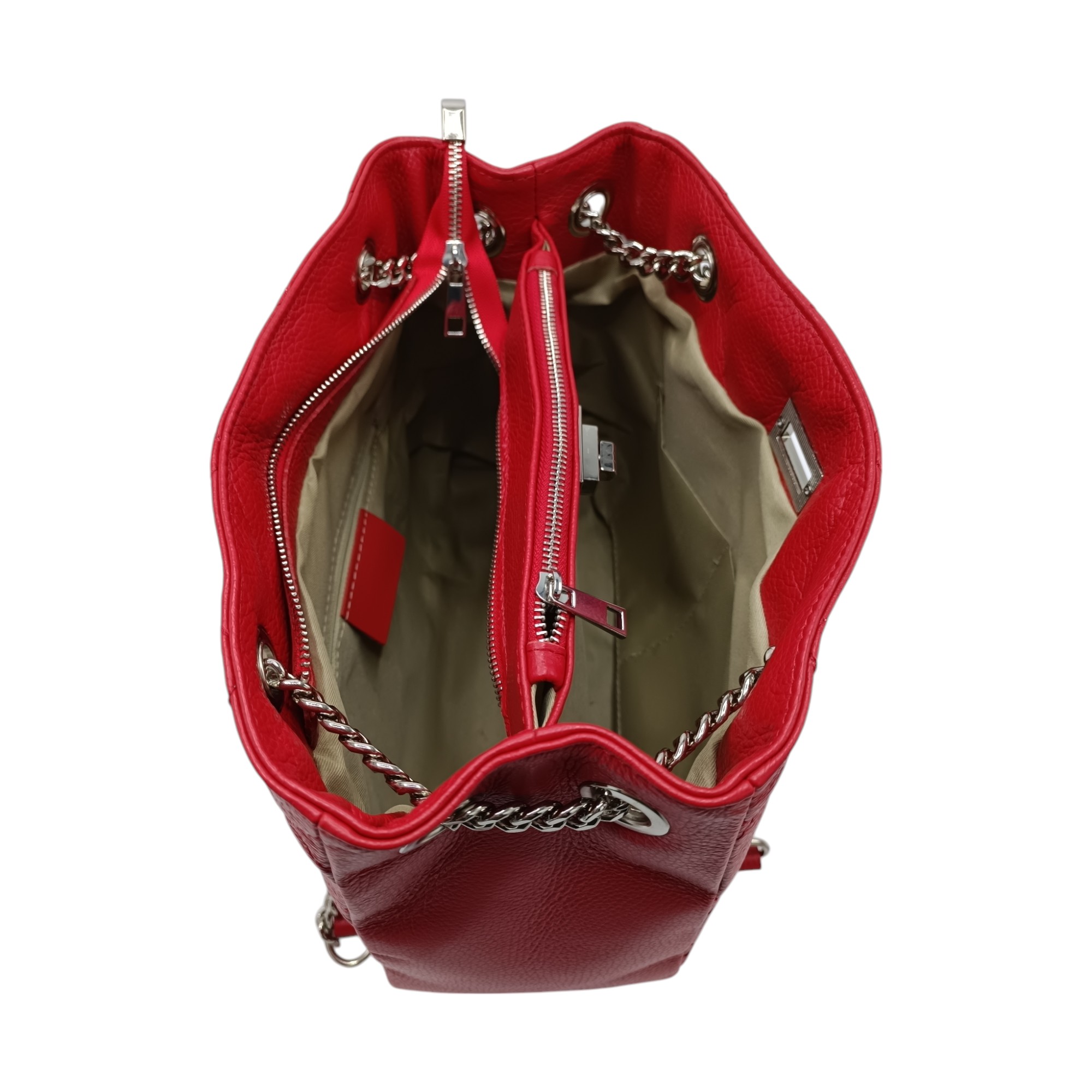 Geantă Belle Monique JQ34-Rosu- (19) Geanta Belle Monique JQ34, Piele Naturala Italia, culoare Rosu