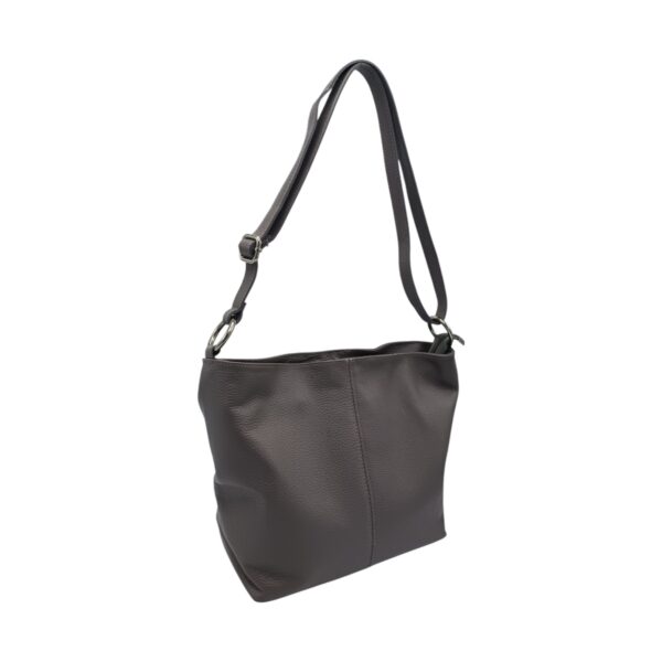 Geanta dama, piele naturala, Belle Monique BM100-Gri-