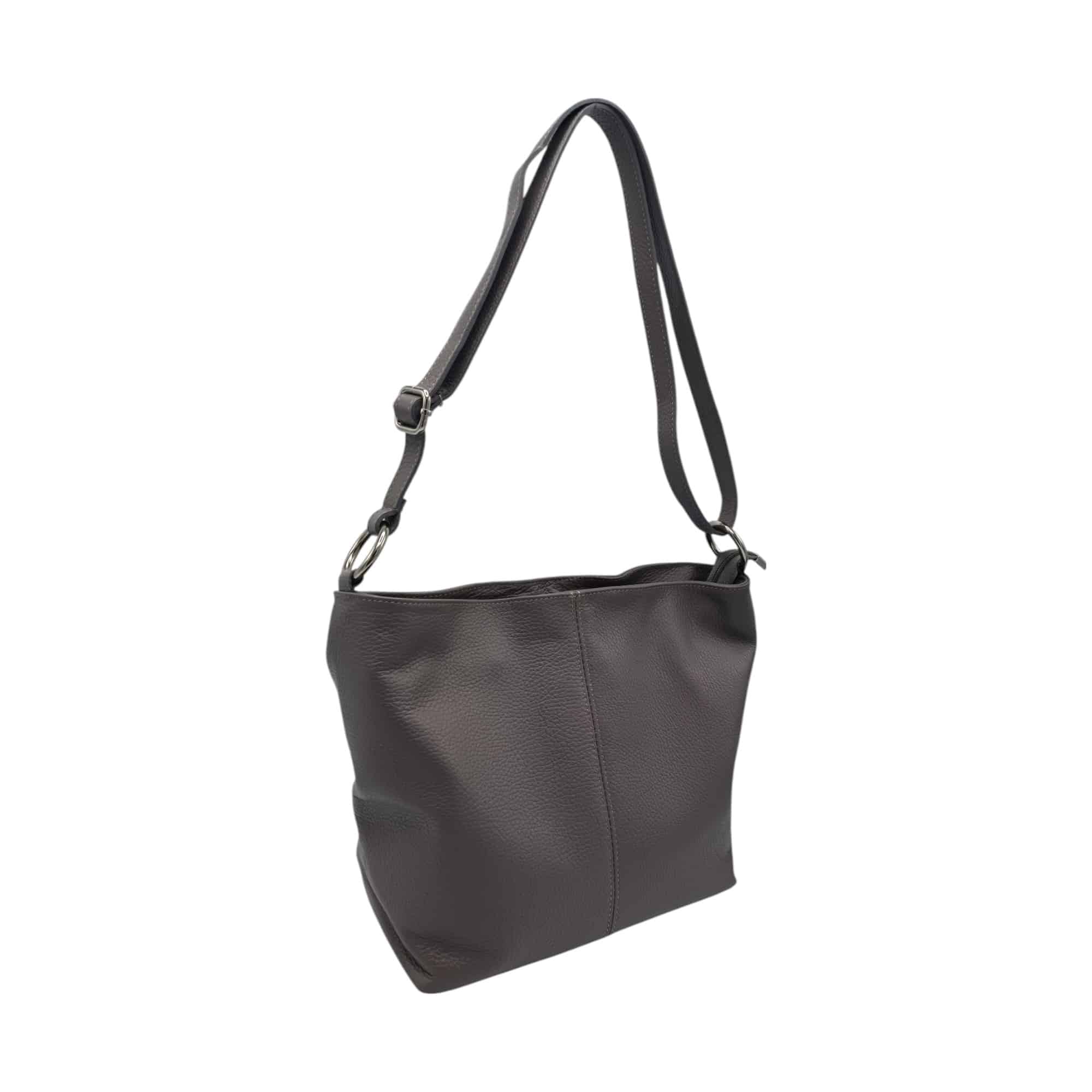 Geanta dama, piele naturala, Belle Monique BM100-Gri-