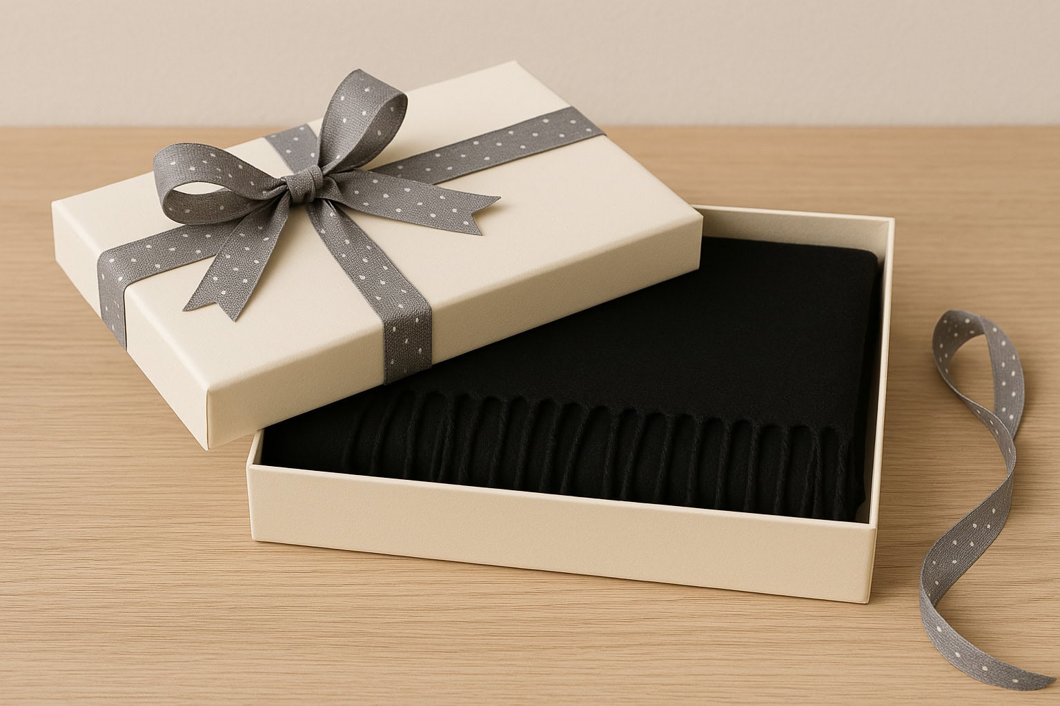 eșarfă elegantă ambalată premium – un cadou rafinat, gata de oferit cu suflet