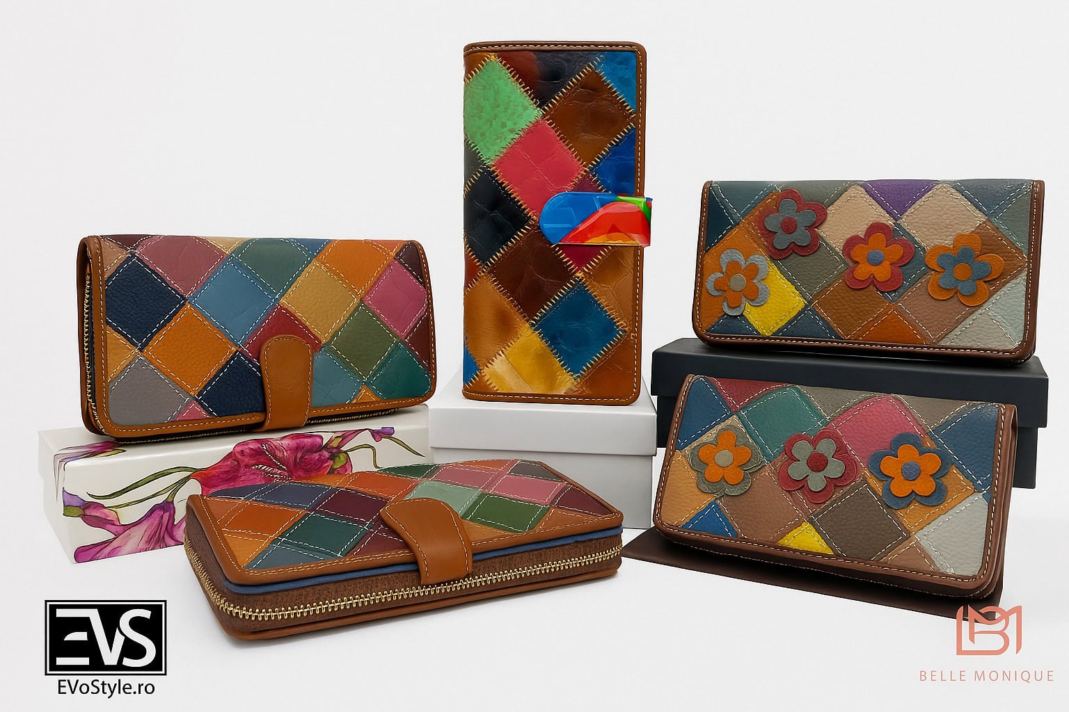 Portofel multicolor, elegant