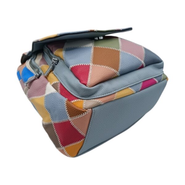 Rucsac damă Silvia Rosa SR-6098 Patchwork, culoare Blue