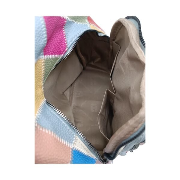 Rucsac damă Silvia Rosa SR-6098 Patchwork, culoare Blue