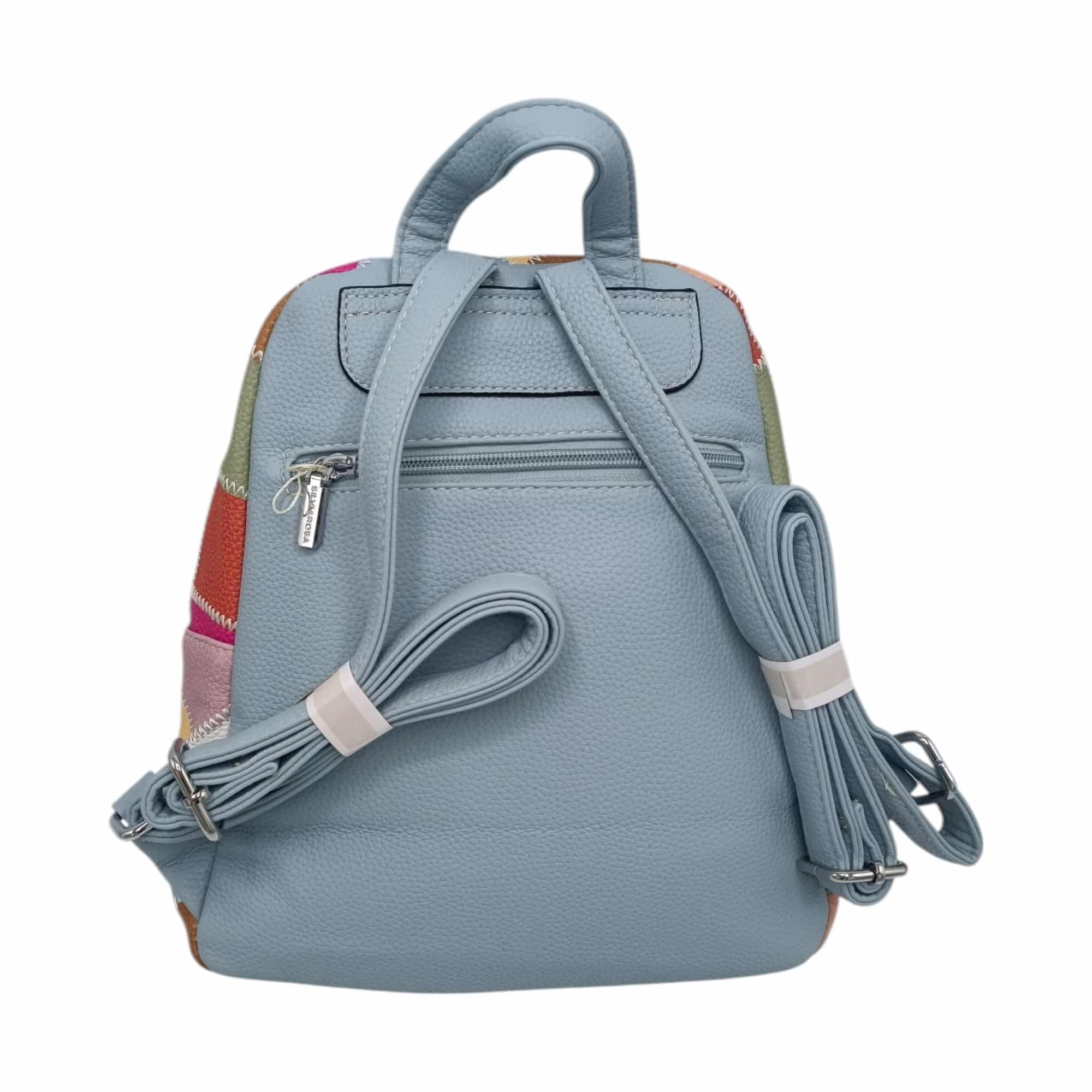 Rucsac damă Silvia Rosa SR-6098 Patchwork, culoare Blue