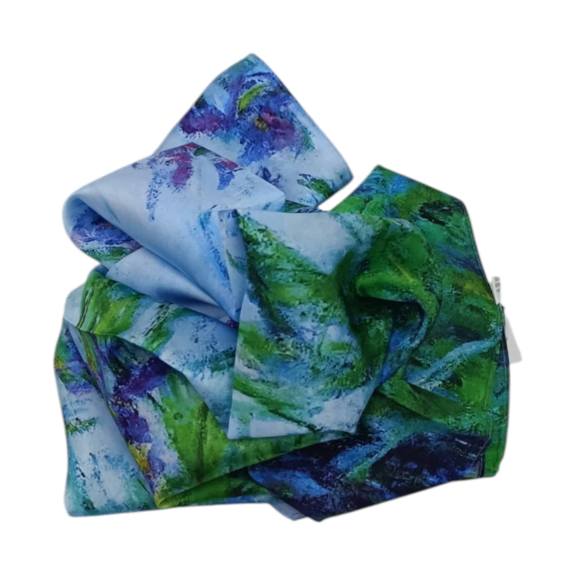 Batic Damă Artistic 70x70 cm – Iriși în vânt (2024-4#1)