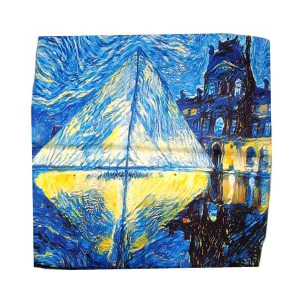 Batic Damă Artistic 70×70 cm- Noapte la Luvru (2024-4#3)