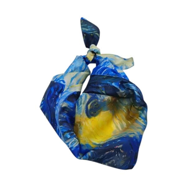 Batic Damă Artistic 70×70 cm – Noaptea înstelată la Pisa (2024-4#5) | Cutie Cadou