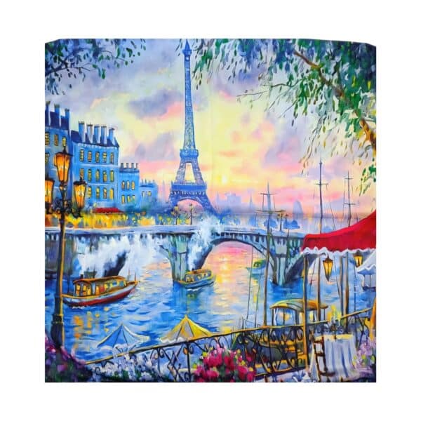 Batic Damă Artistic 70×70 cm – Vedere spre Turnul Eiffel (2024-4#6)