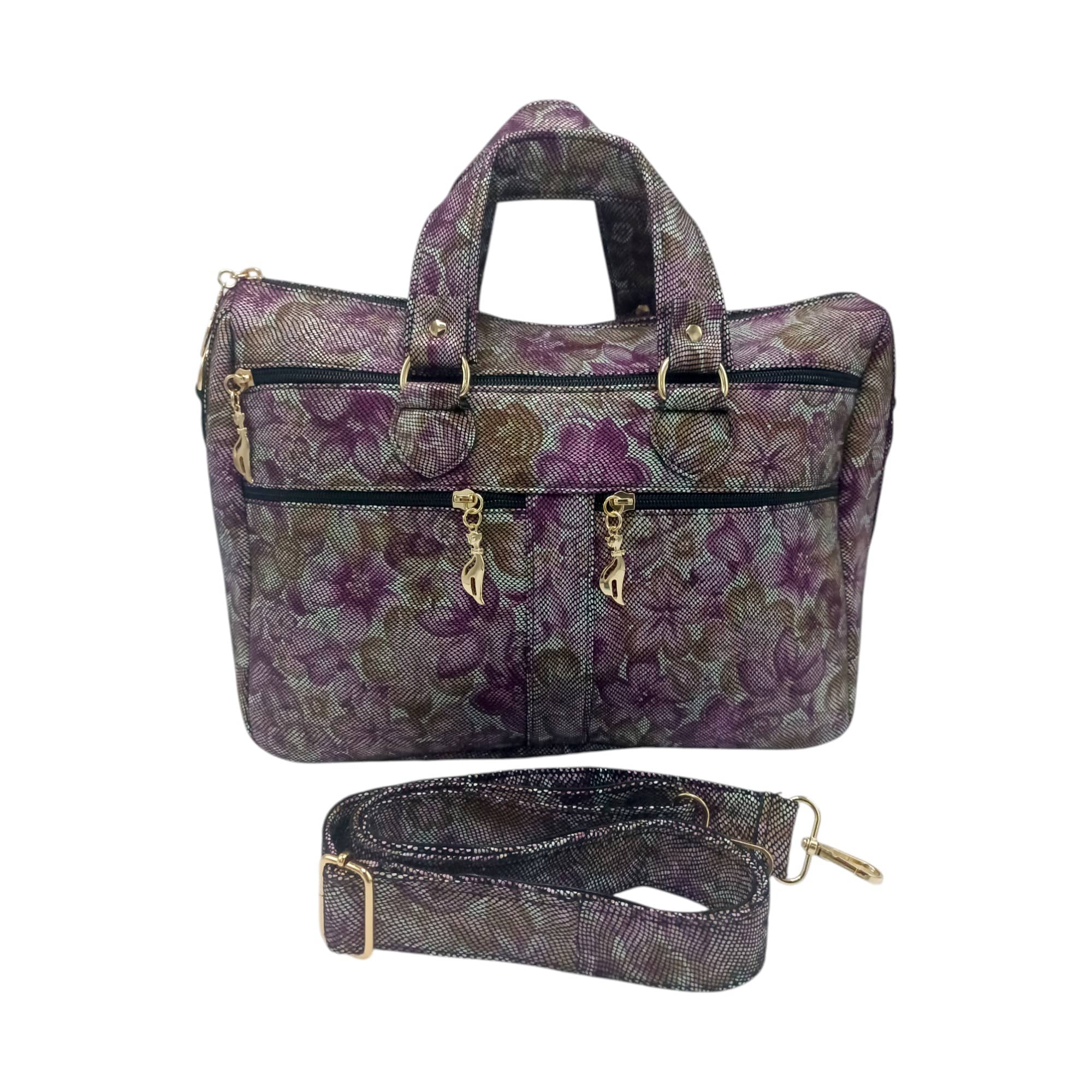 Geantă damă din piele naturală multicoloră Celeste – Model YG110-2