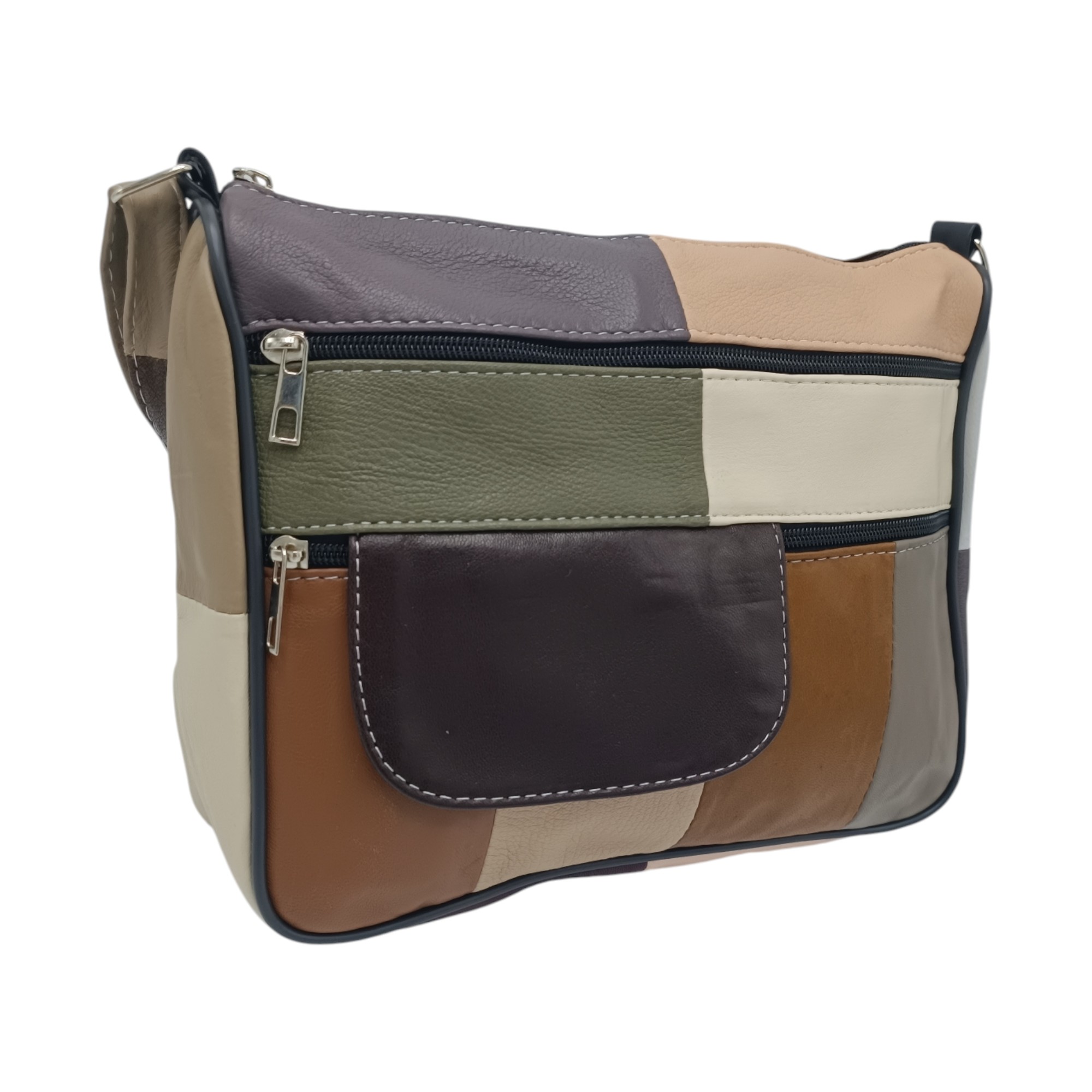 Geanta dama, piele naturala, multicolor, R45-JM36- (2) Geanta Dama Unicat Lucia R45-FK, Piele Naturală, Multicolor, diferite culori