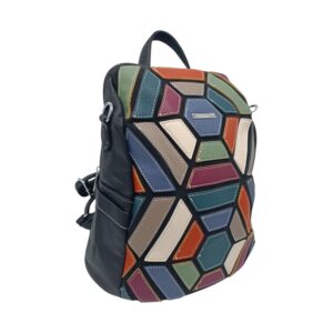 Rucsac damă, multicolor, Silvia Rosa SR25-002H Negru