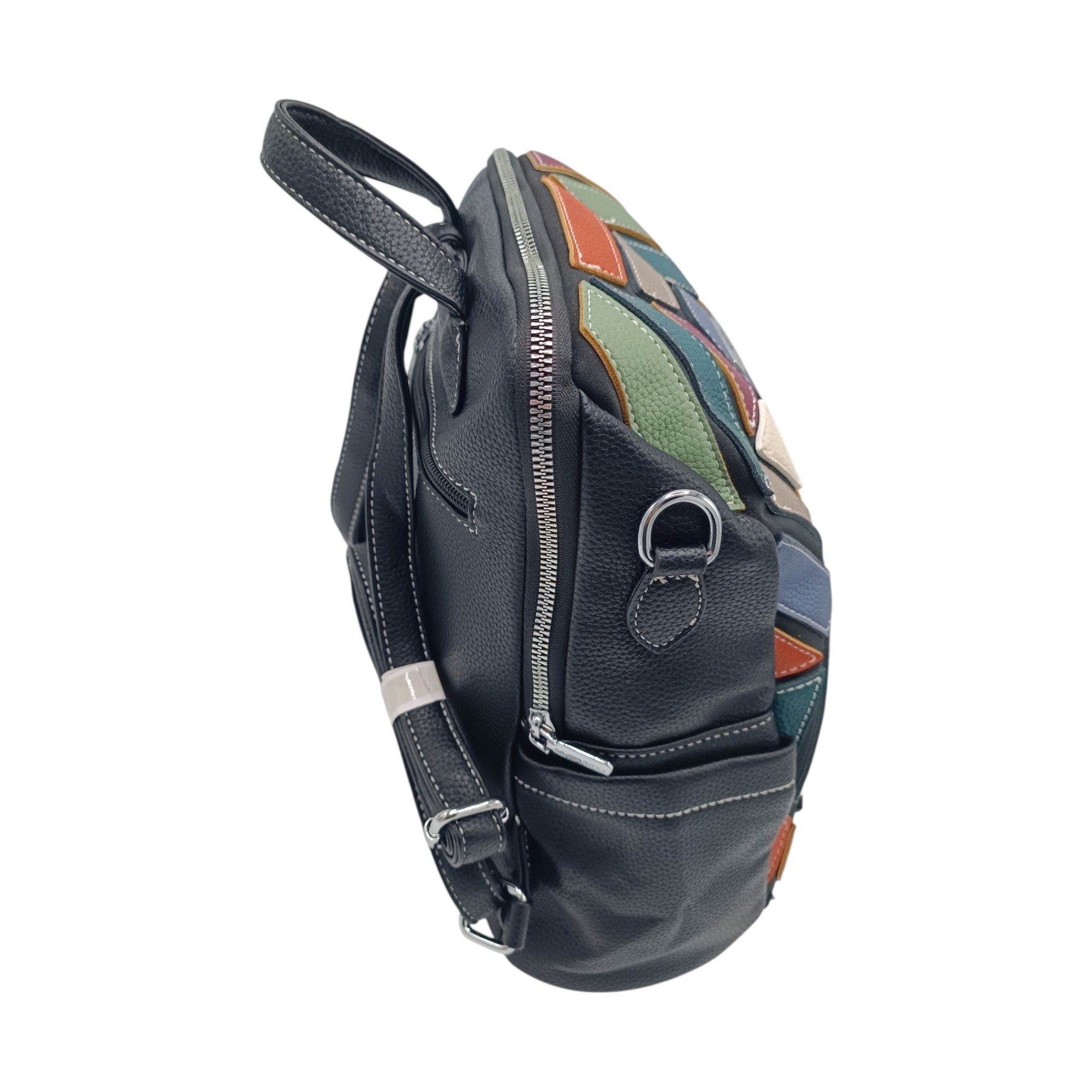 Rucsac damă, multicolor, Silvia Rosa SR25-002H Negru