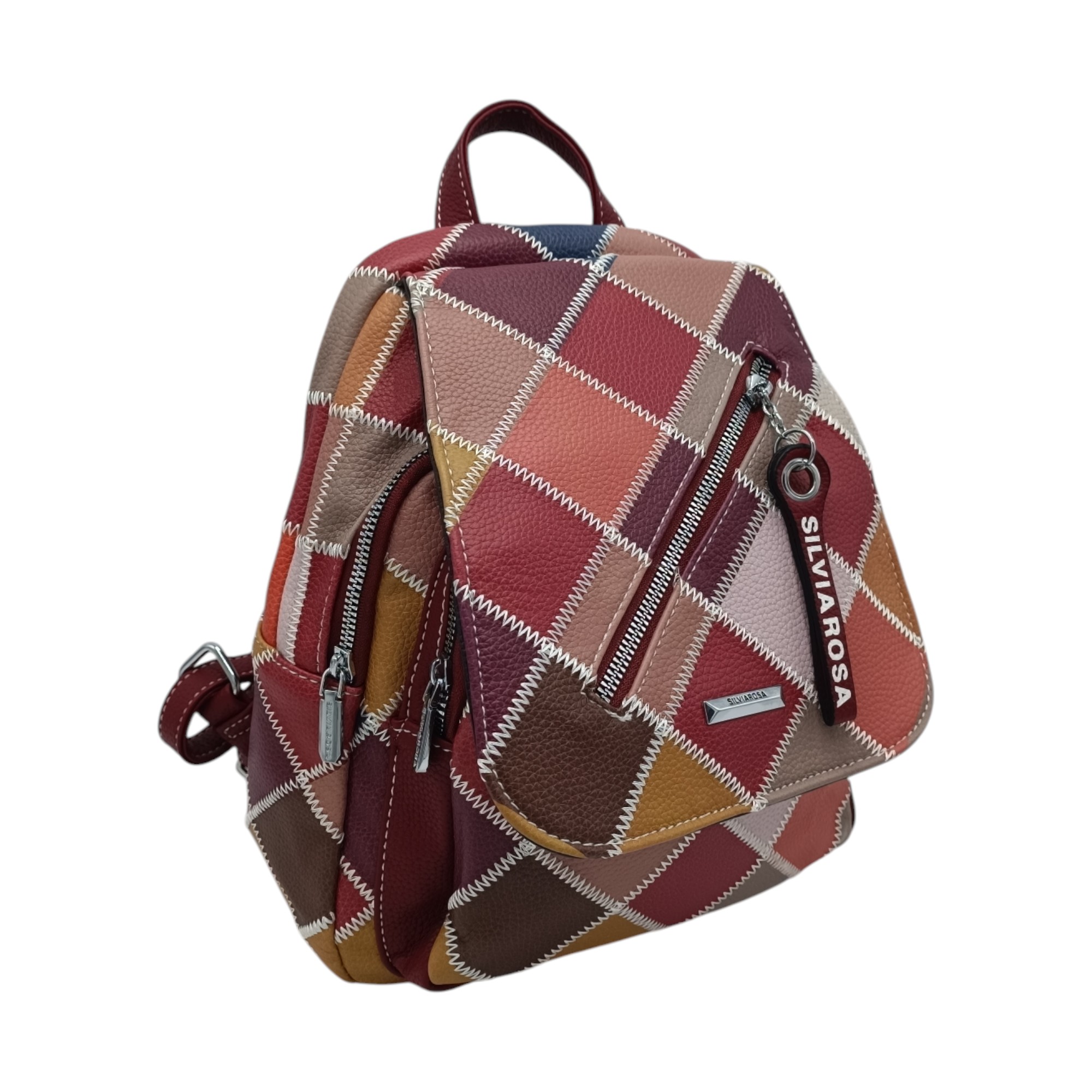 Rucsac damă Silvia Rosa SR-6098 Patchwork, diferite culori