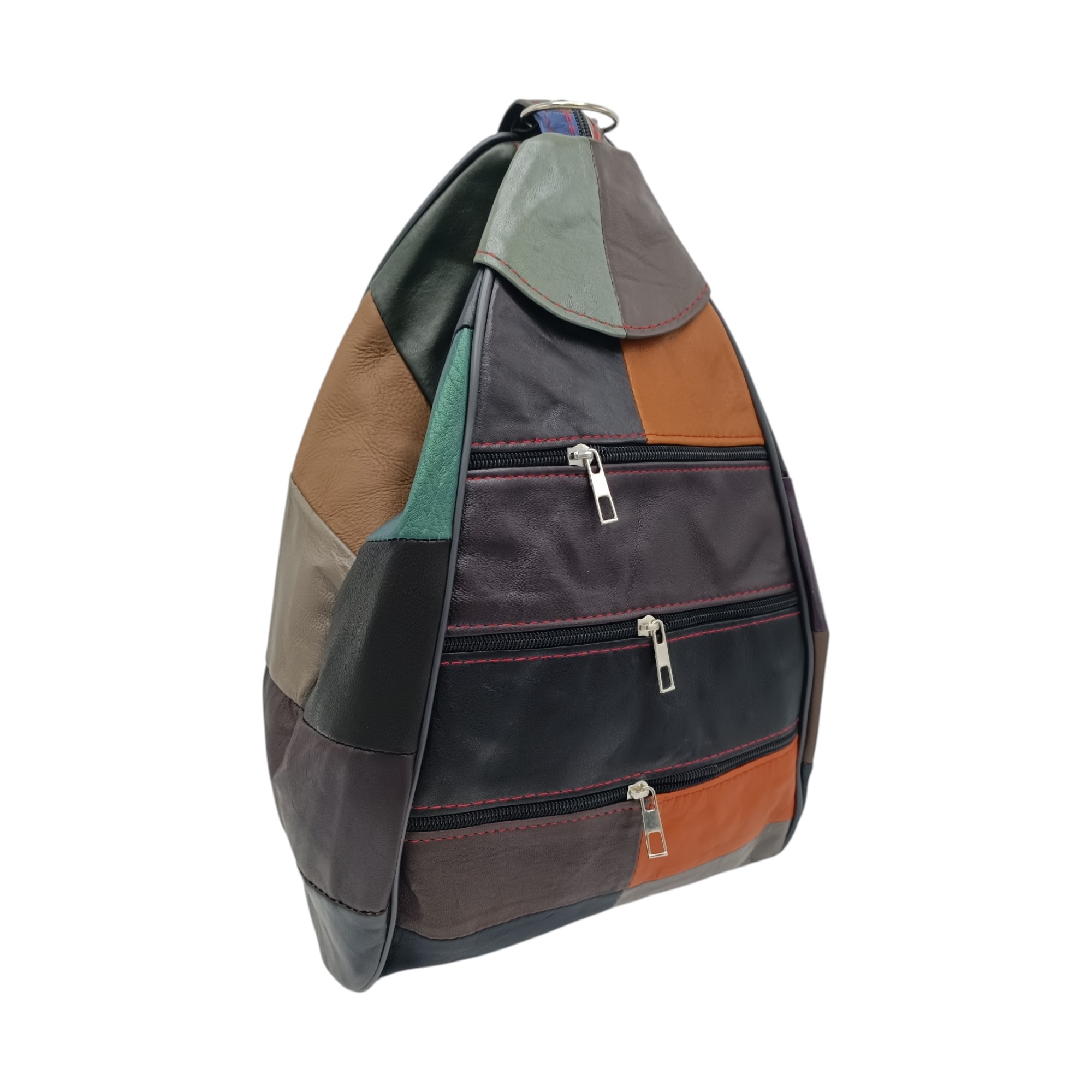 Rucsac dama, piele naturala, R50-149- (2) Rucsac Dama Unicat Amelia R50-B, Piele Naturală, Multicolor, diferite culori