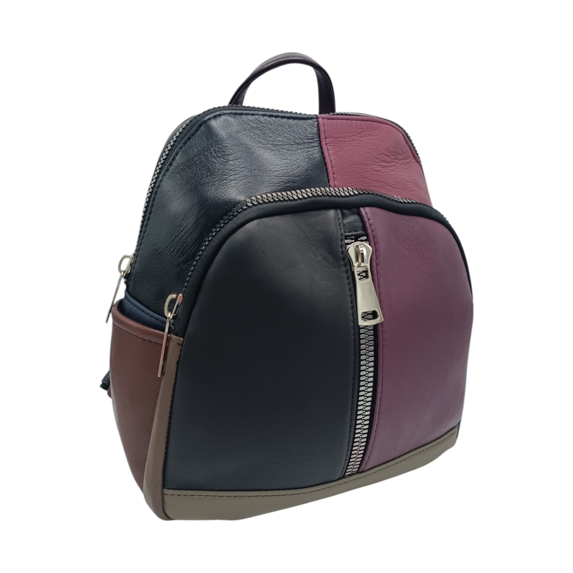 Rucsac dama, piele naturala,multicolor, Selina S100-10- multicolor