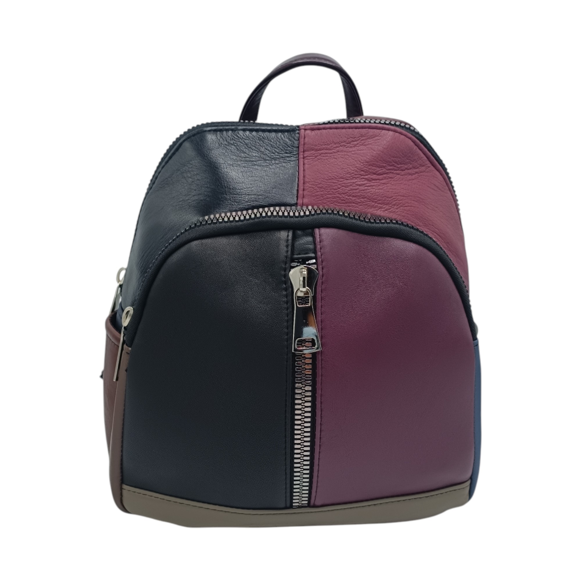 Rucsac damă Multicolor din piele naturală – Selina Unique S100-10