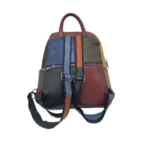 Rucsac damă Multicolor din piele naturală – Selina Unique S100-11