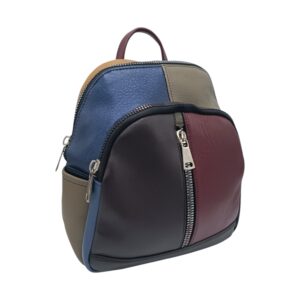 Rucsac dama, piele naturala,multicolor, Selina S100-11- multicolor