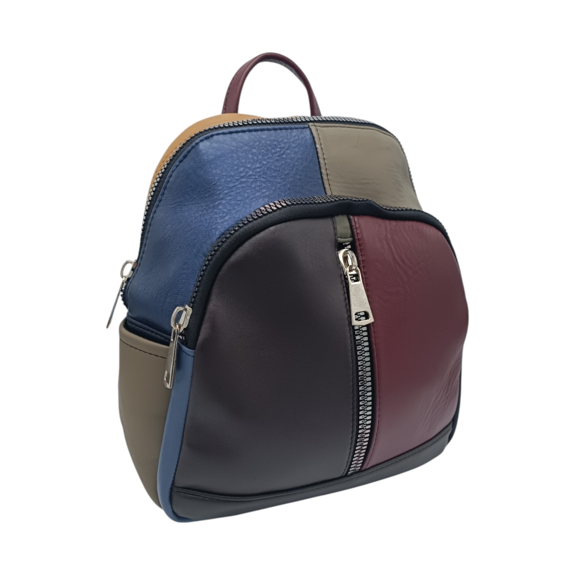 Rucsac dama, piele naturala,multicolor, Selina S100-11- multicolor