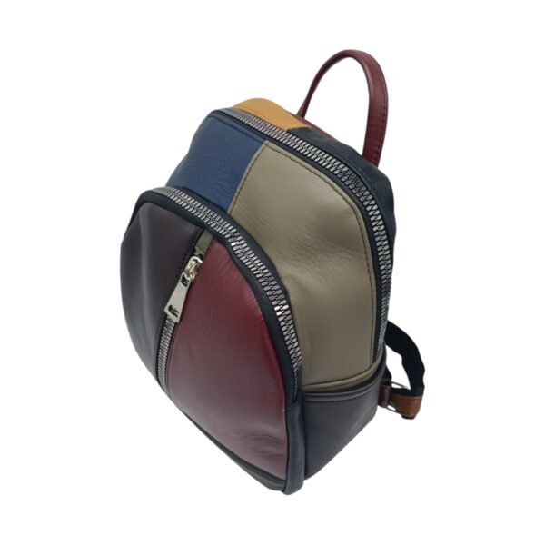 Rucsac damă Multicolor din piele naturală – Selina Unique S100-11