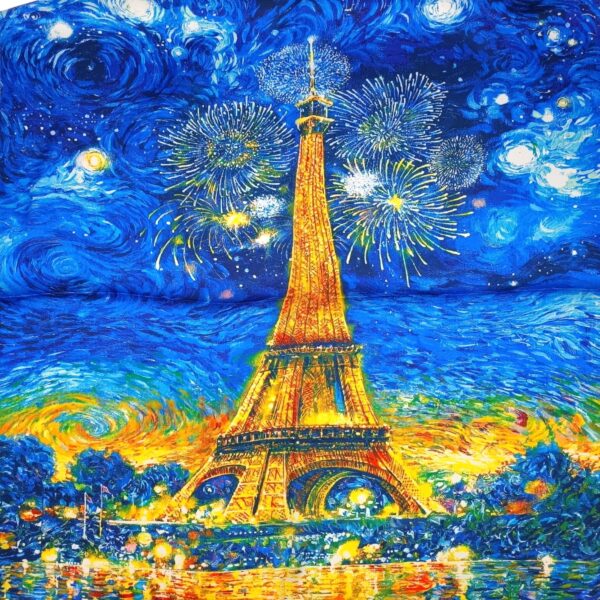 Batic Damă Artistic 70×70 cm - La Tour Dorée (2024-4#7) | Cutie Cadou