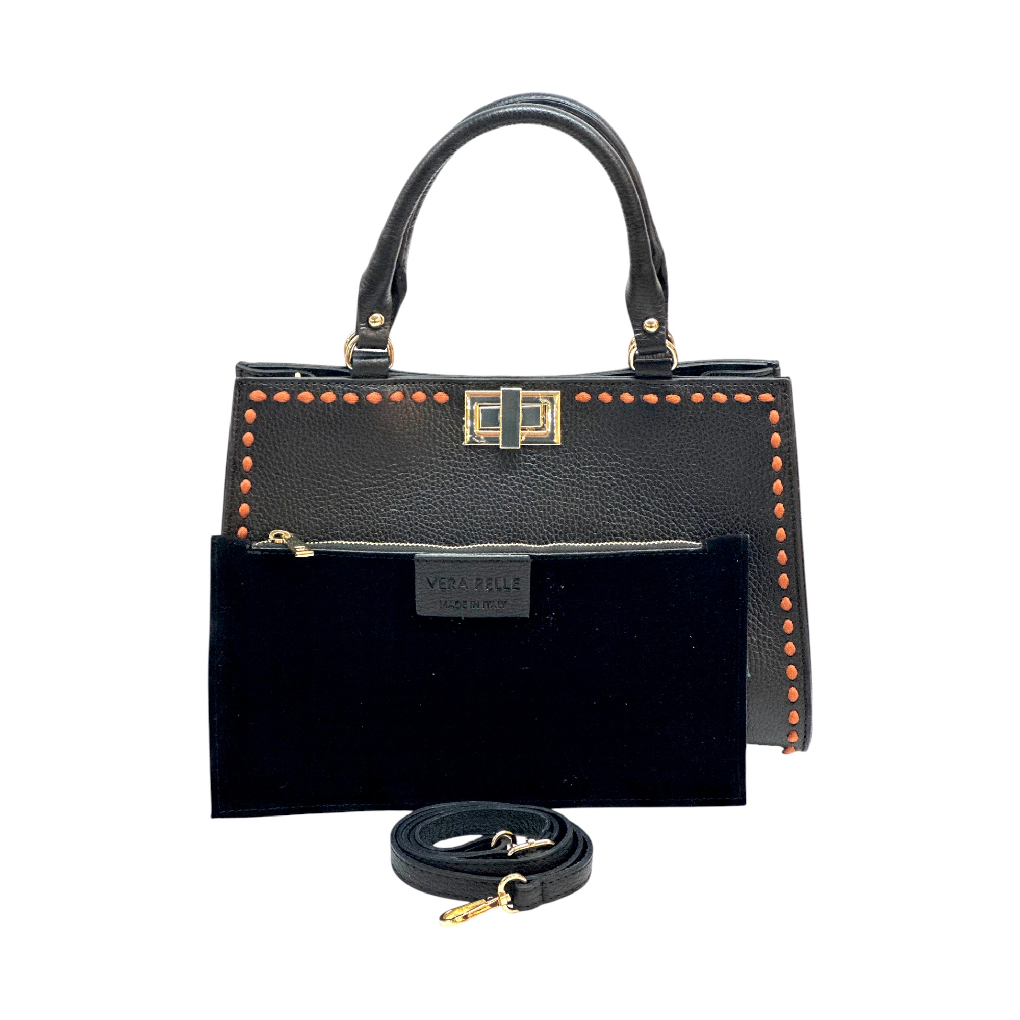 Geantă damă din piele naturală Belle Monique Couture HM510-1Blu Notte- (5) Geantă damă din piele naturală Belle Monique Couture HM510, diferite culori