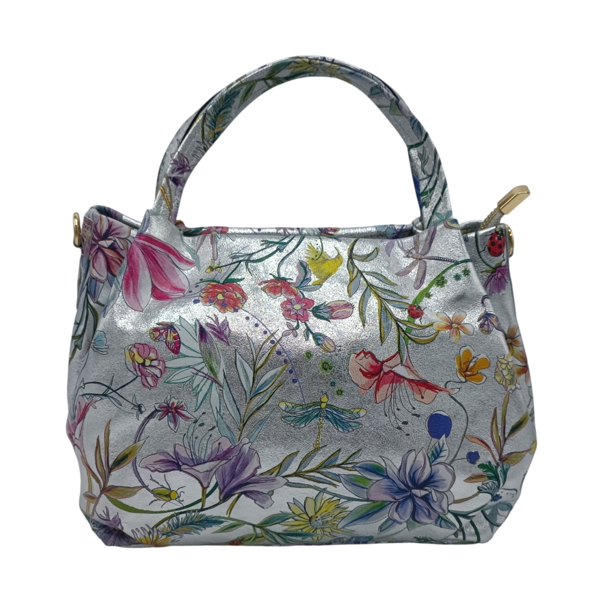 Geantă damă din piele naturală Belle Monique Flower -6162F-, diferite culori