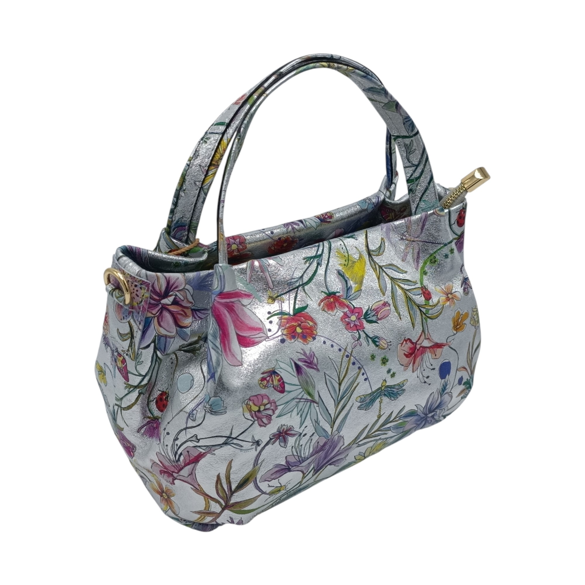 Geantă damă din piele naturală Belle Monique Flower -6162F-, diferite culori